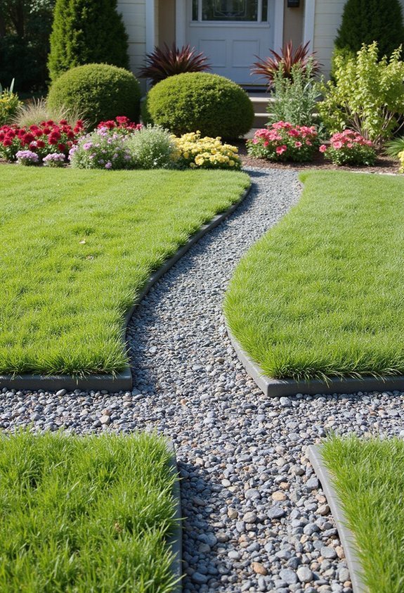 gravel borders define contain and complement