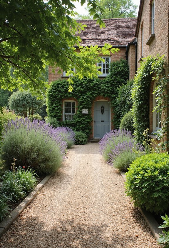 gravel drives defined planted edges