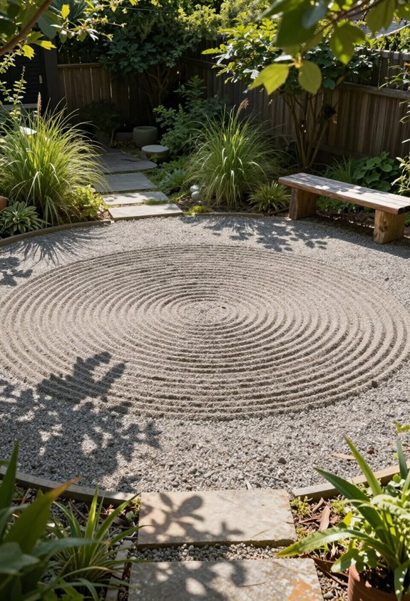 gravel meditation circle construction