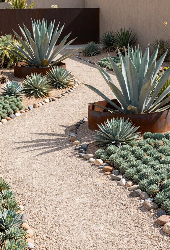 gravel succulent landscape design