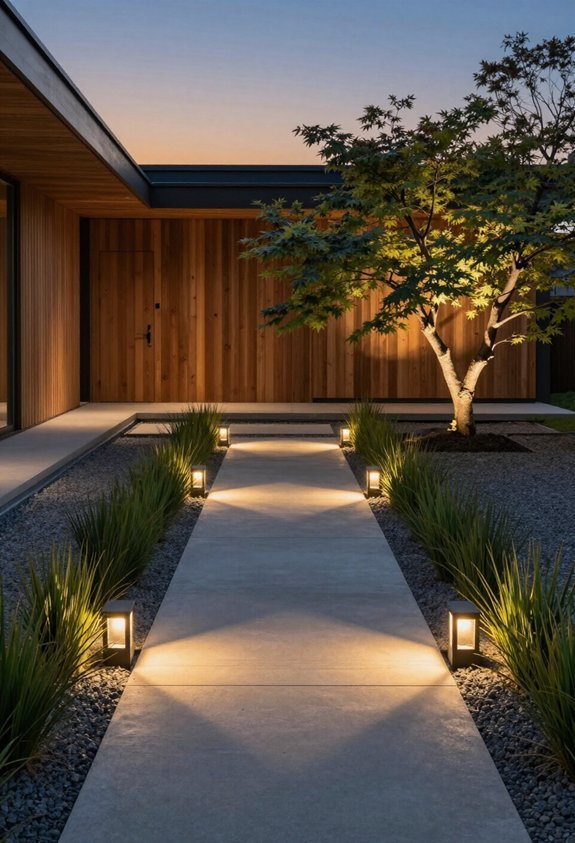 ground level illuminated pathways