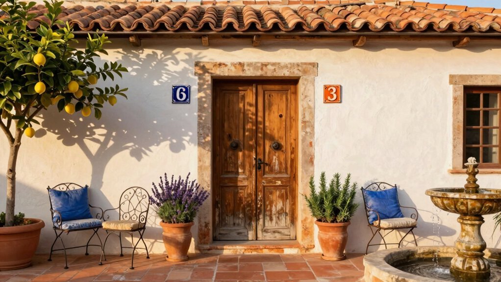 hand painted ceramic house numbers