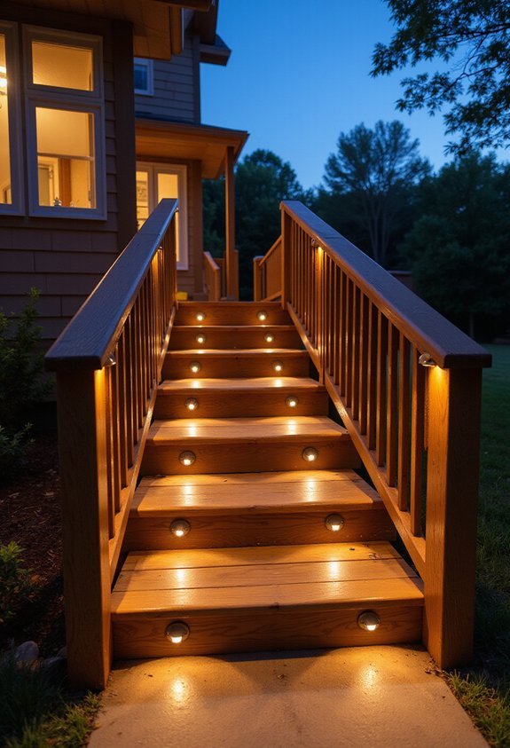 illuminating deck and step transitions
