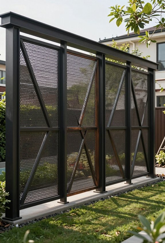 industrial metal privacy screens