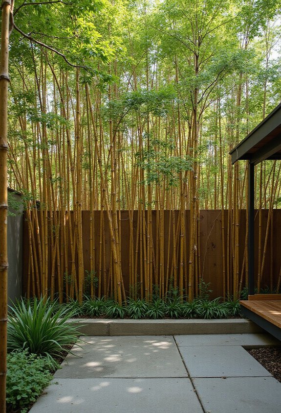 instant low maintenance durable bamboo screening