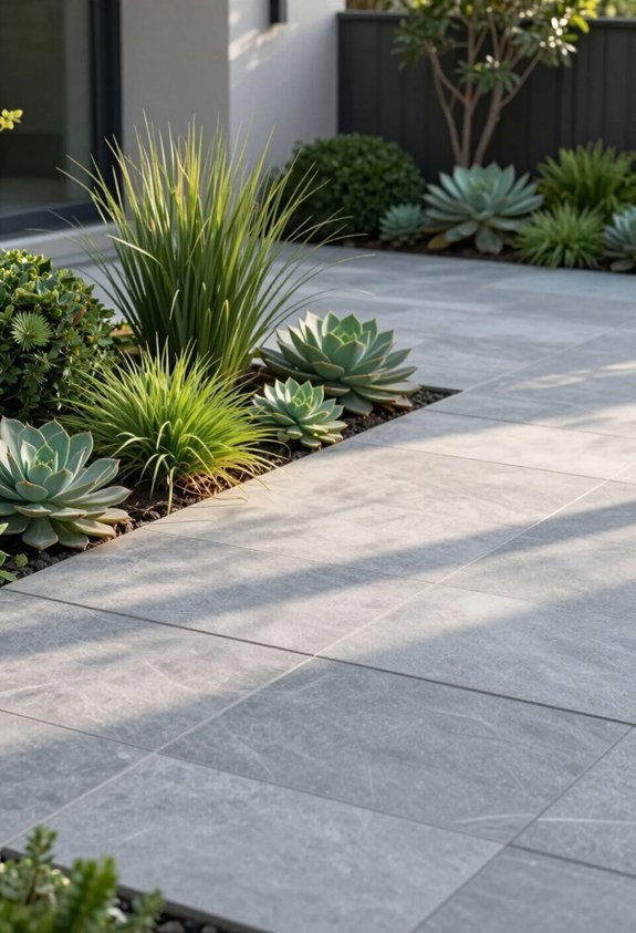 integrating plants with paving
