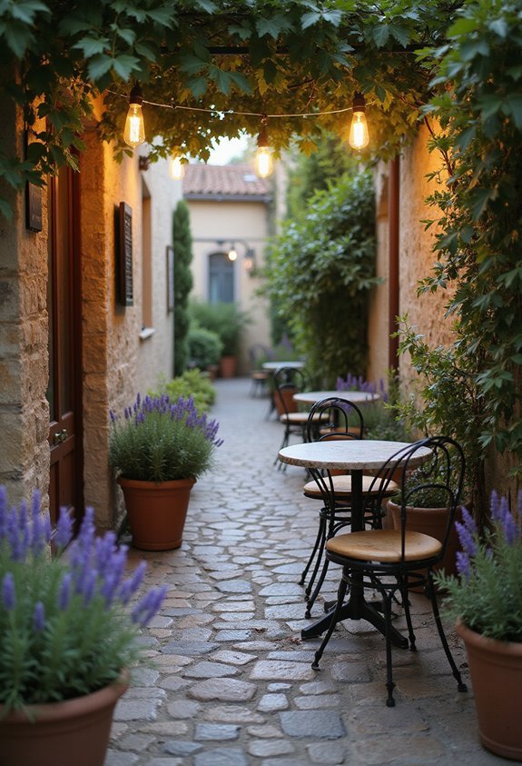 intimate cozy european inspired bistro style