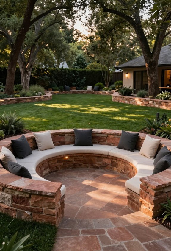 intimate sunken seating area