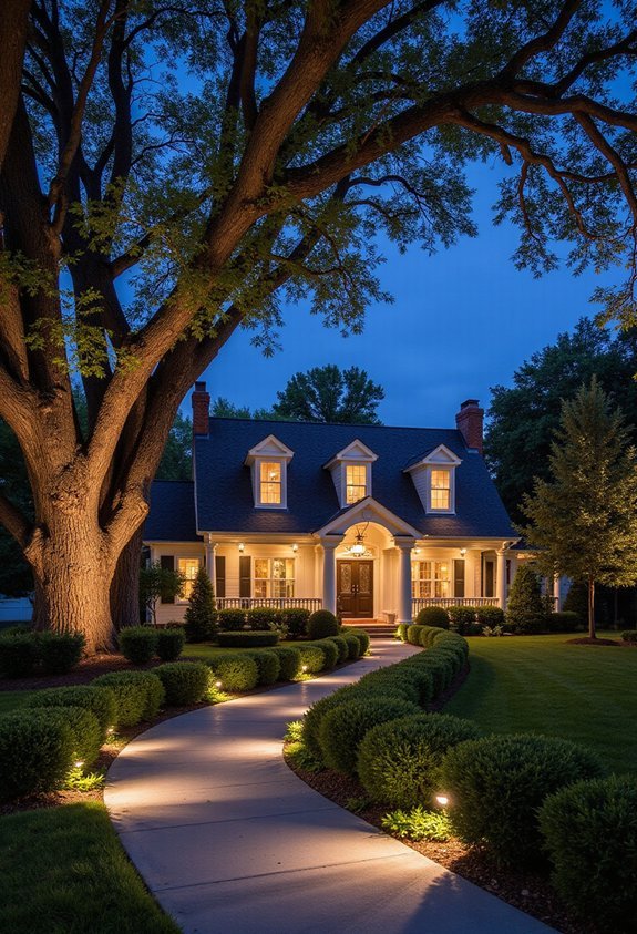 inviting nighttime landscape lighting design