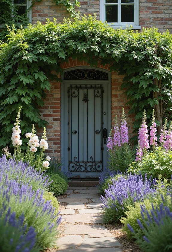 inviting romantic cottage garden entrance