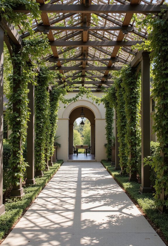 inviting shaded entry path welcome