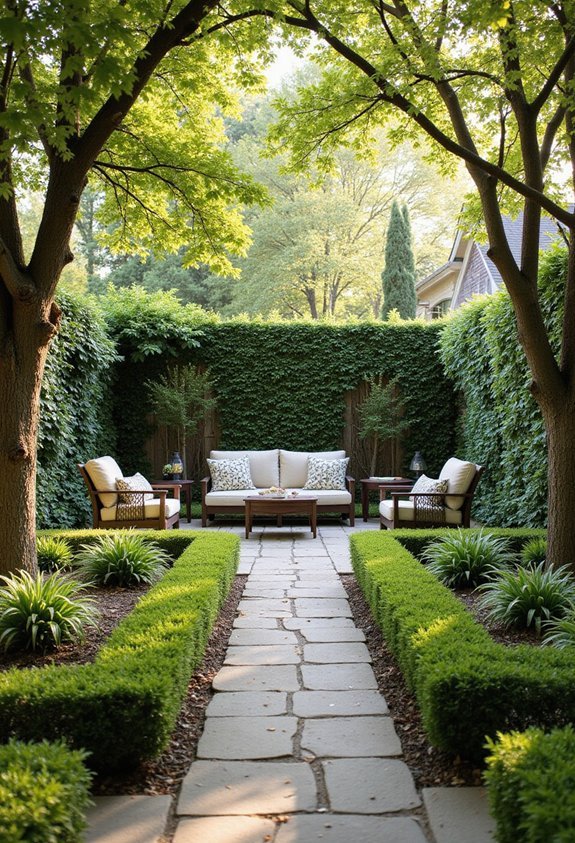 inward focused private outdoor sanctuary