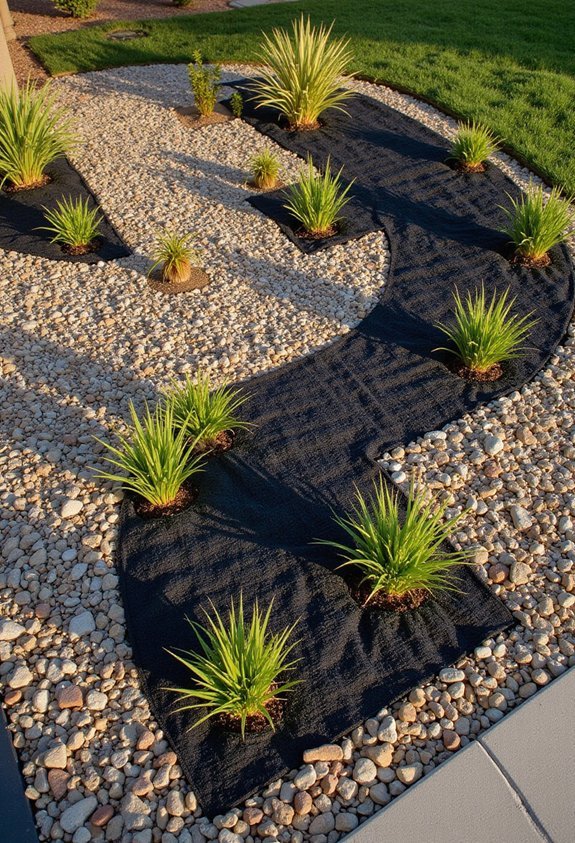 landscape fabric prevents weed growth
