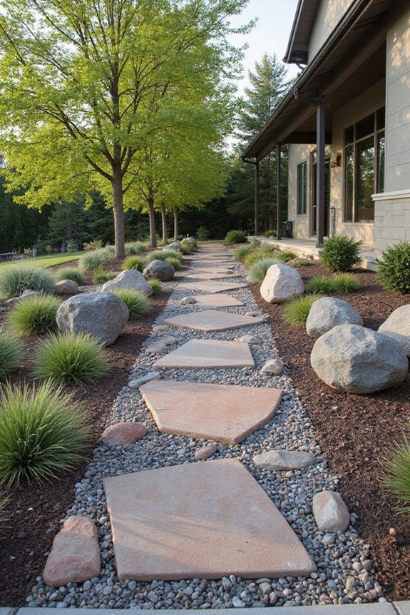 landscaping rocks front yard designed