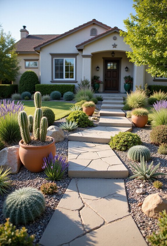 lawnless front yard inspirations