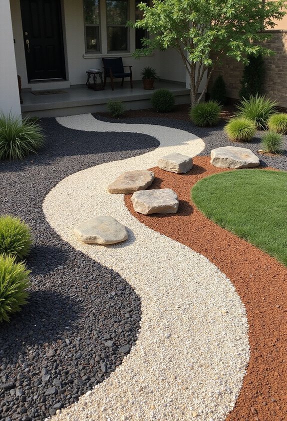 layered gravel design for depth