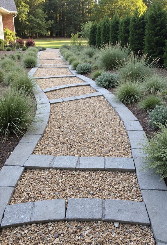 layered gravel visual contrast design
