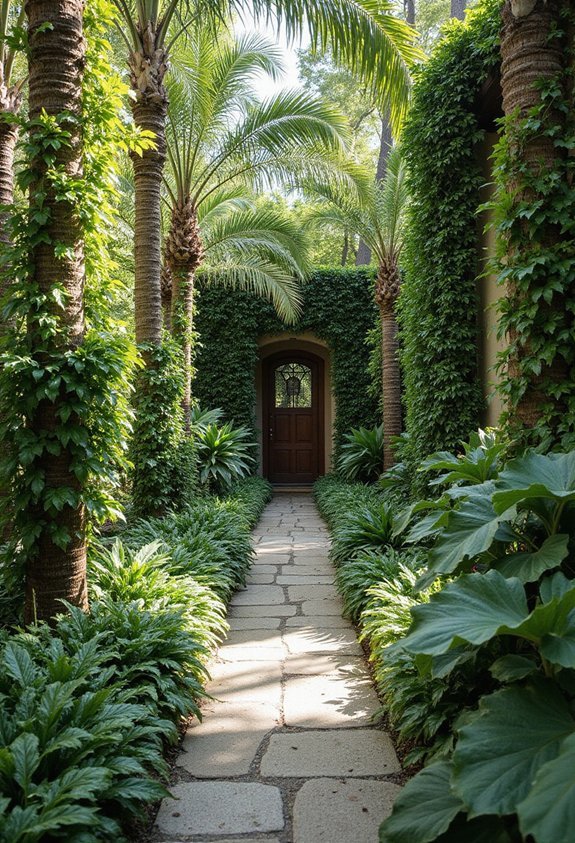 layered lush vibrant tropical