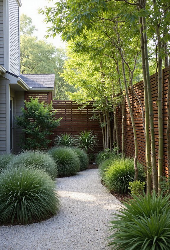 layered multi element visually appealing privacy