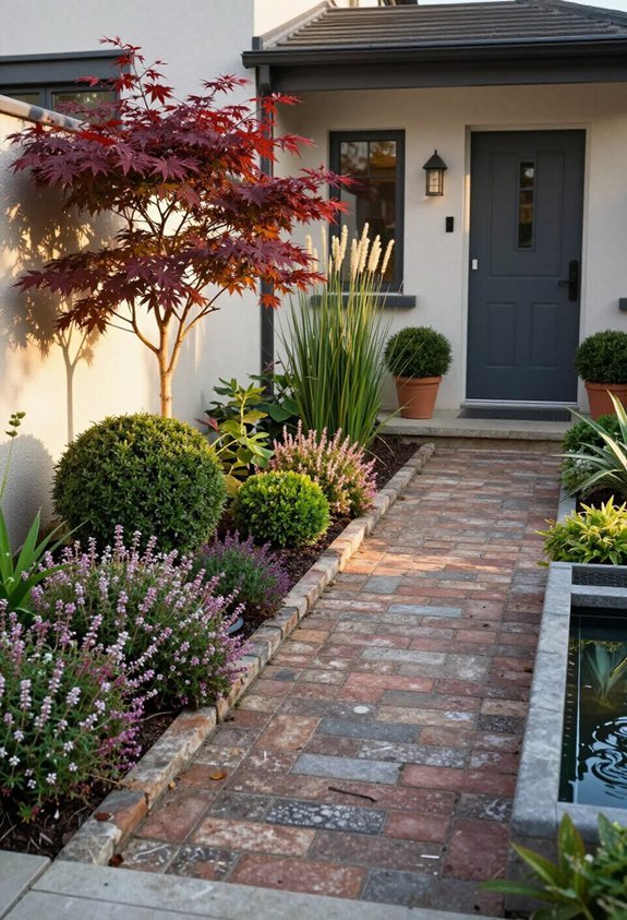 layered planting for visibility