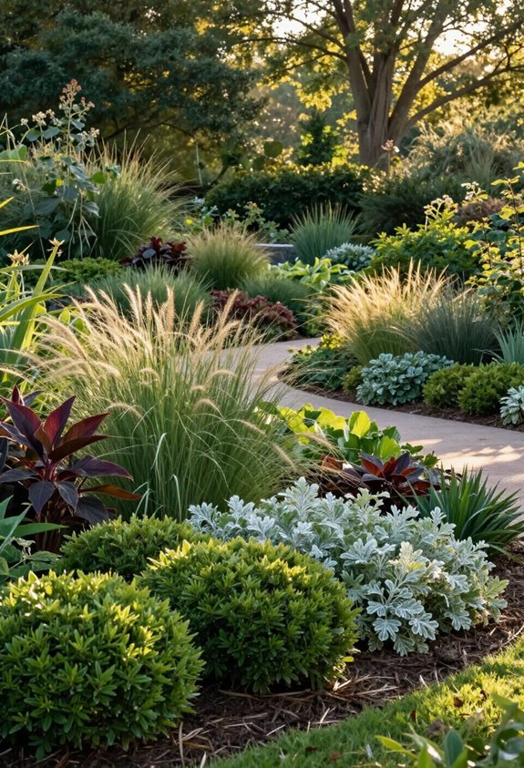 layered plantings for depth