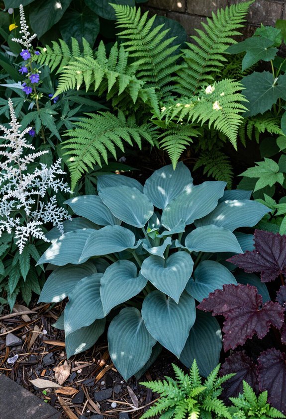 layered plants for visual interest