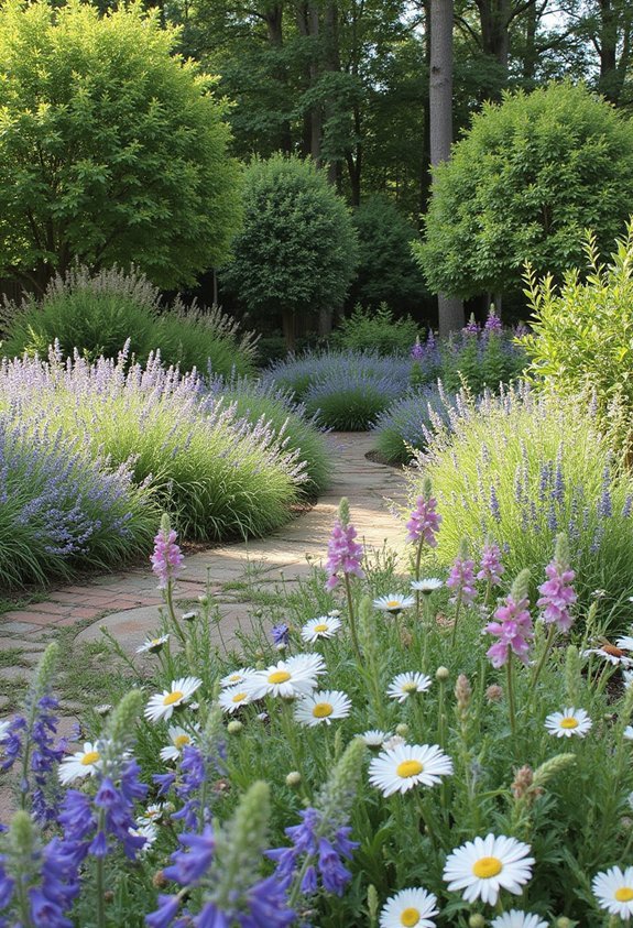 layered textured multifaceted garden display