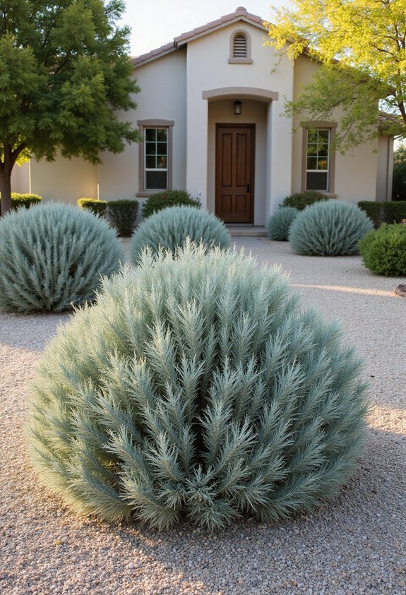 low maintenance desert chic architectural evergreen