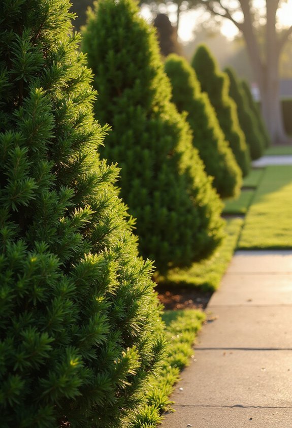 low maintenance evergreen visual appeal