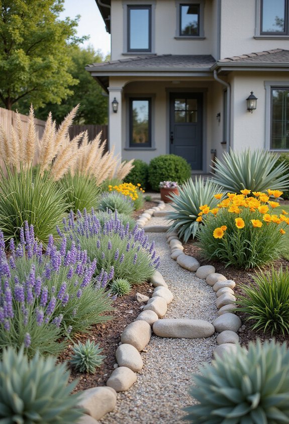 low maintenance native front yard