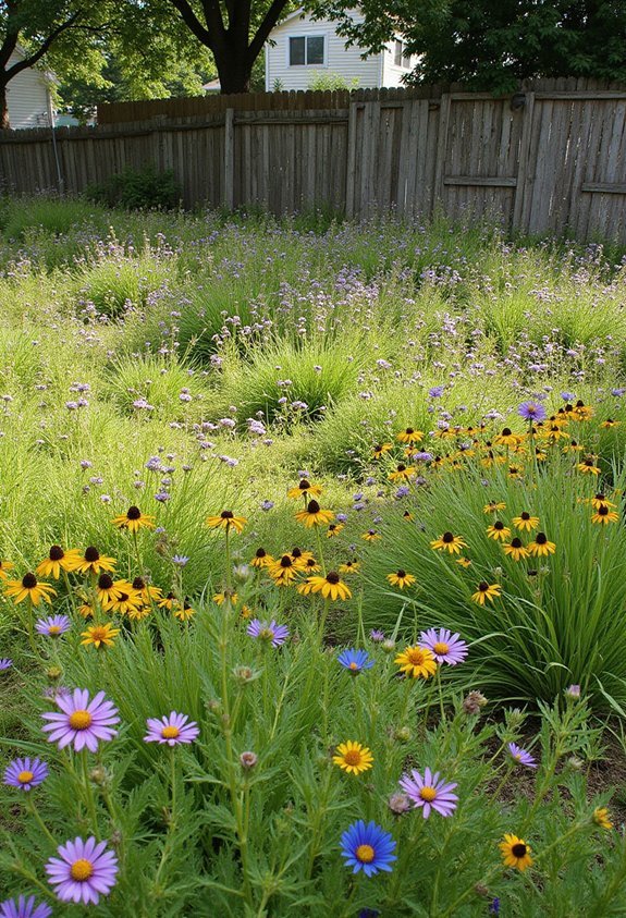 low maintenance native wildflower meadow