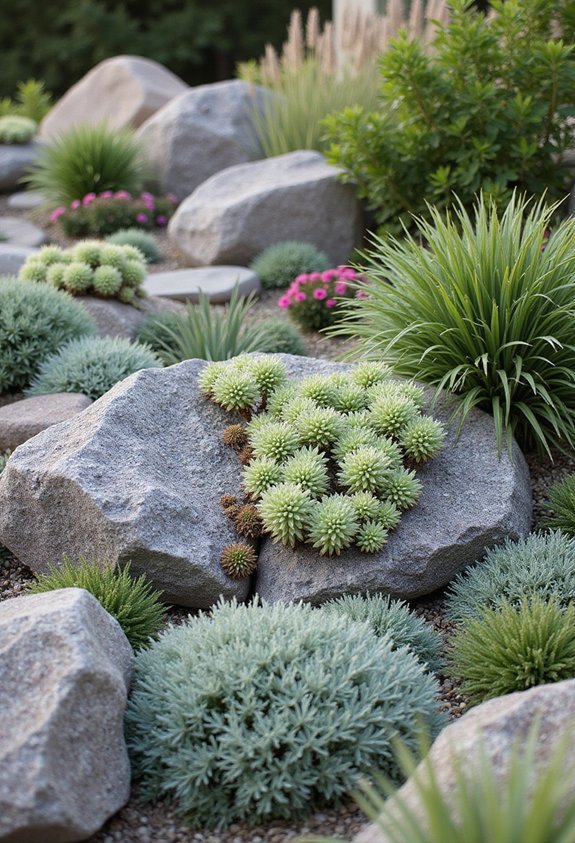low maintenance rock garden landscapes