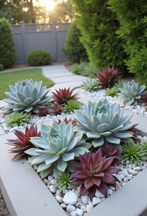 low maintenance water wise succulent garden