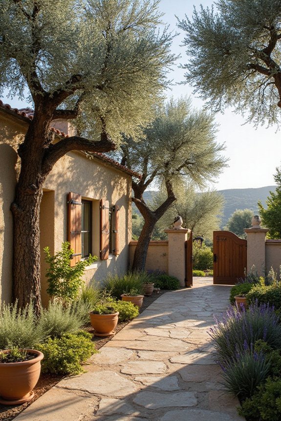 mediterranean front yard designs