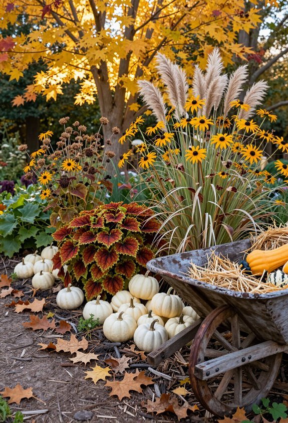 mini pumpkins enhance gardens