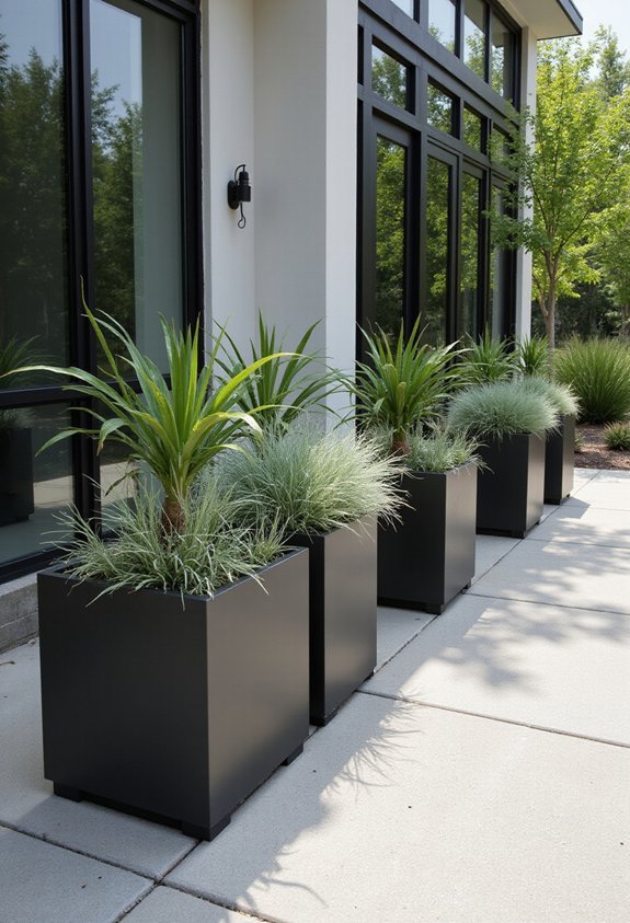 minimalist durable contemporary architectural plant showcases