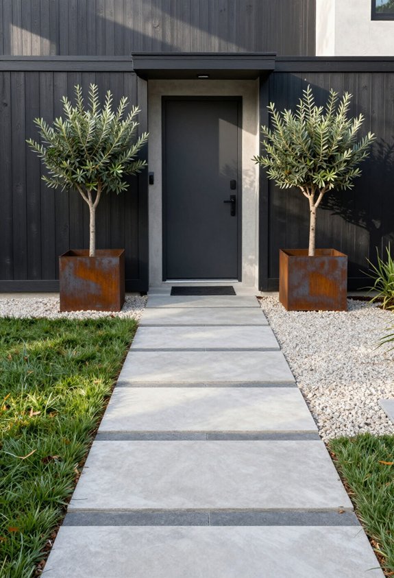 minimalist front yard planning