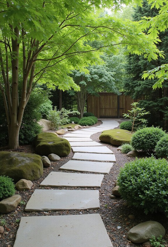 minimalist nature inspired stone pathway design