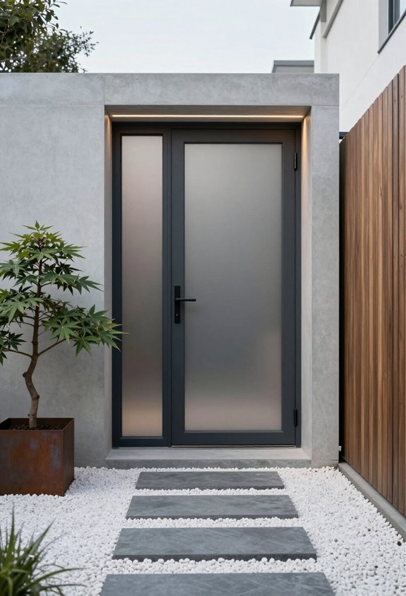 minimalist pivot door design