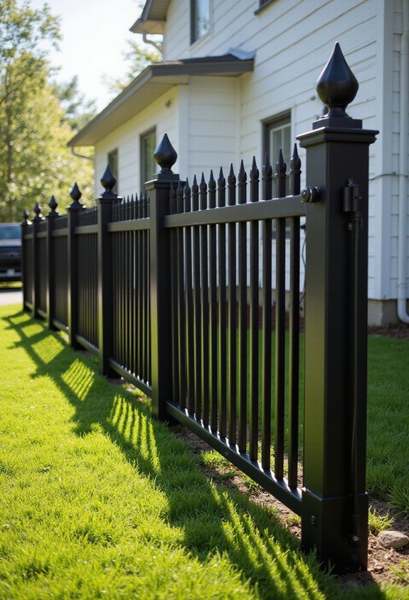modern aluminum fencing alternative