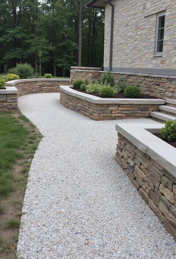 modern organized retaining walls