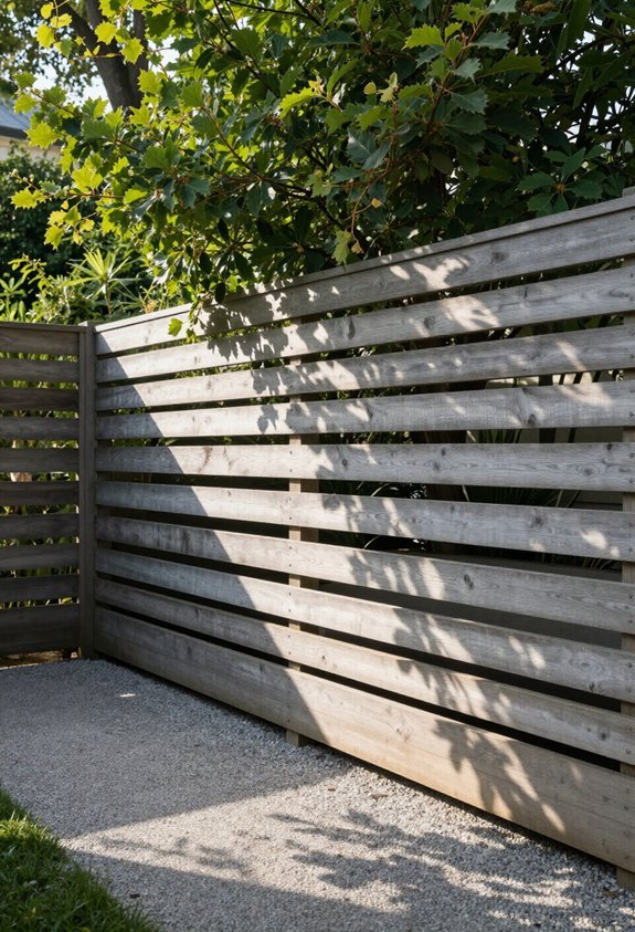 modern privacy slat fencing