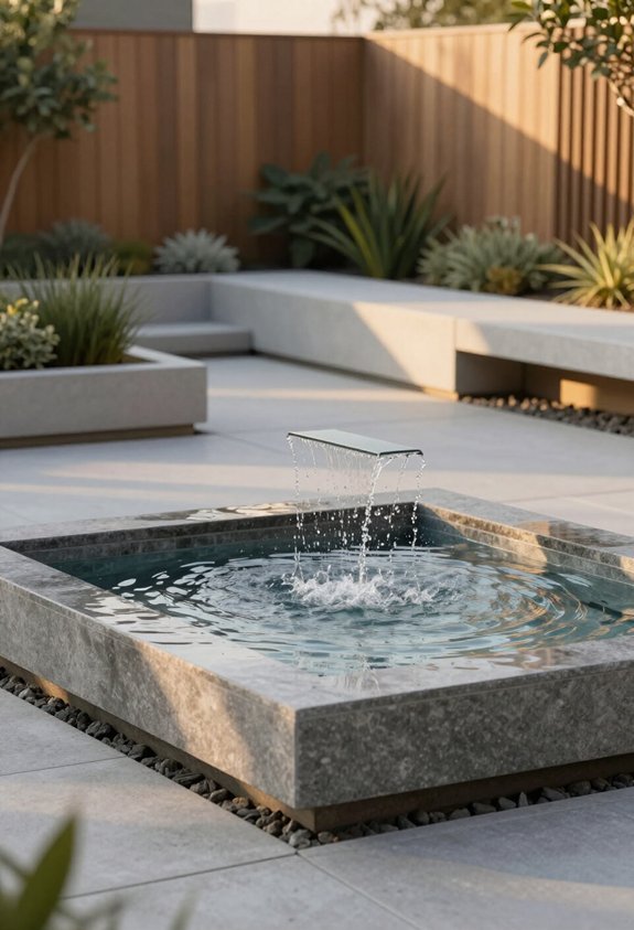 modern tranquil water feature