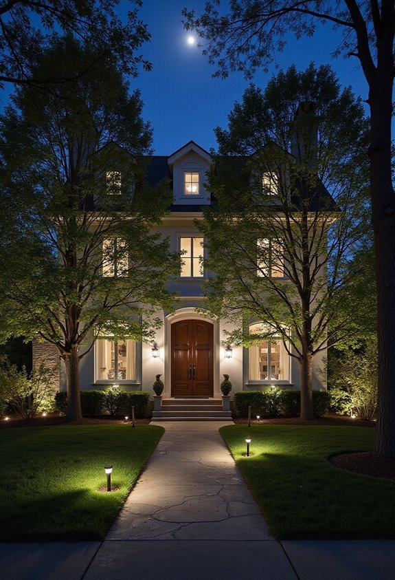 moonlit natural tree filtered lighting