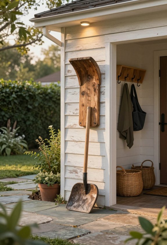 mudroom entry area setup