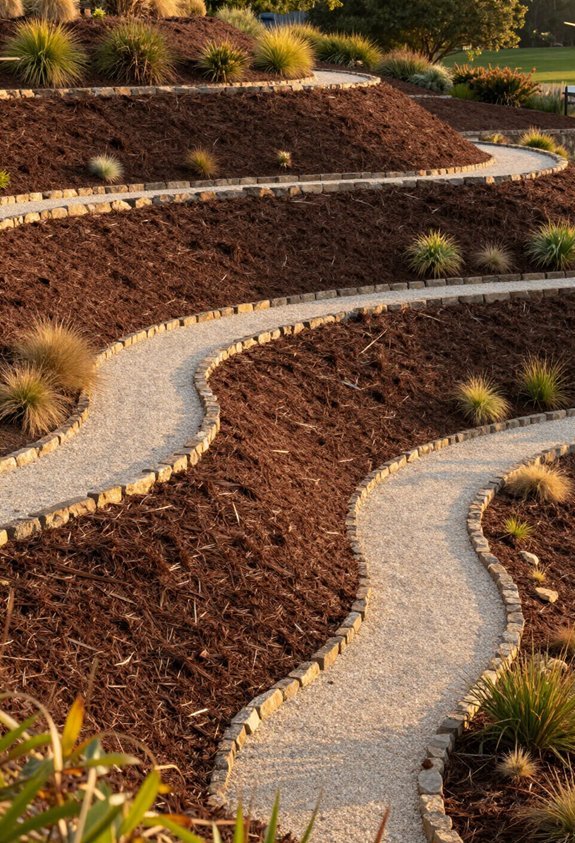 mulch and gravel drainage