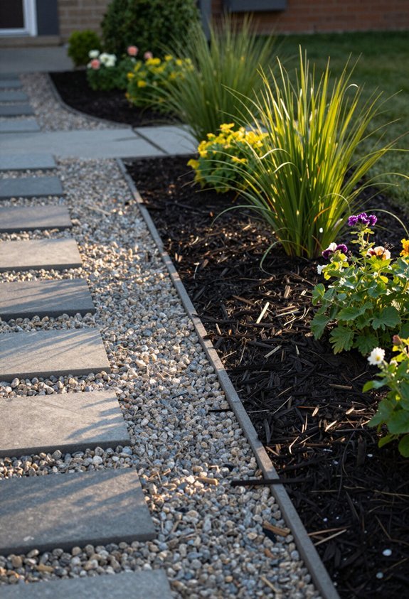 mulch for moisture gravel for drainage