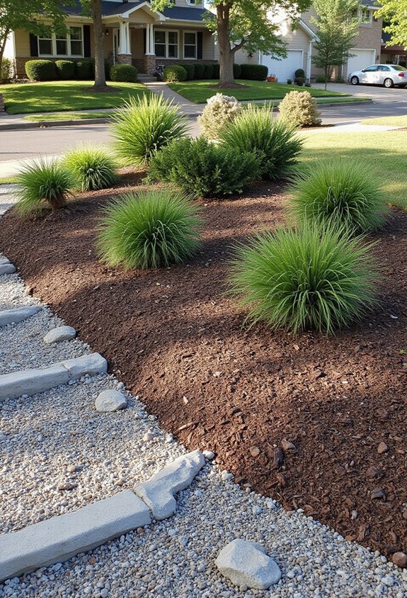mulch gravel vertical anchors erosion control