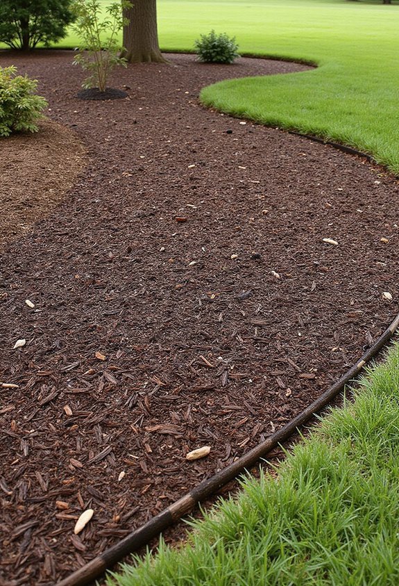 mulch maintains landscape low maintenance
