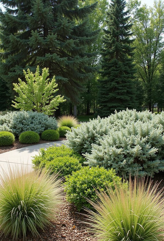 multilayered textured seasonal intentional landscape